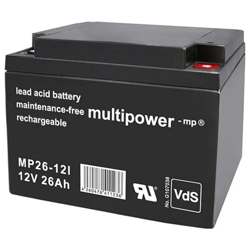 Multipower Bleiakku AGM MP26-12I 12V 26Ah wartungsfrei VdS zugelassen 9,3kg - 4260476411236