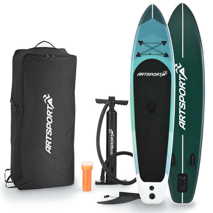 Stand Up Paddling Board Blue Wave SUP Board Komplett Set Zubehör blau Aufblasbar - 4260565524854
