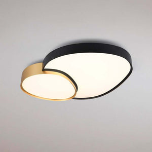 B-Ware Rise Wand/Deckenleuchte schwarz matt/gold LED dimmbar mit Fernbedienung 5300 lm