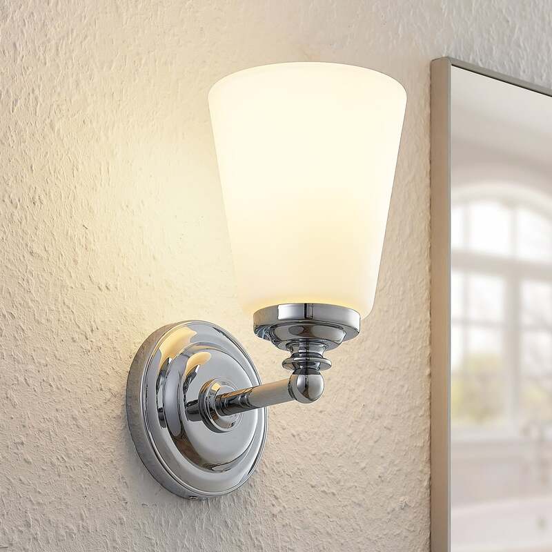 Arcchio Wandleuchte Mahdi LED Wandlampe dimmbar chrom IP44 11cm Badezimmerlampe - 4251096591538