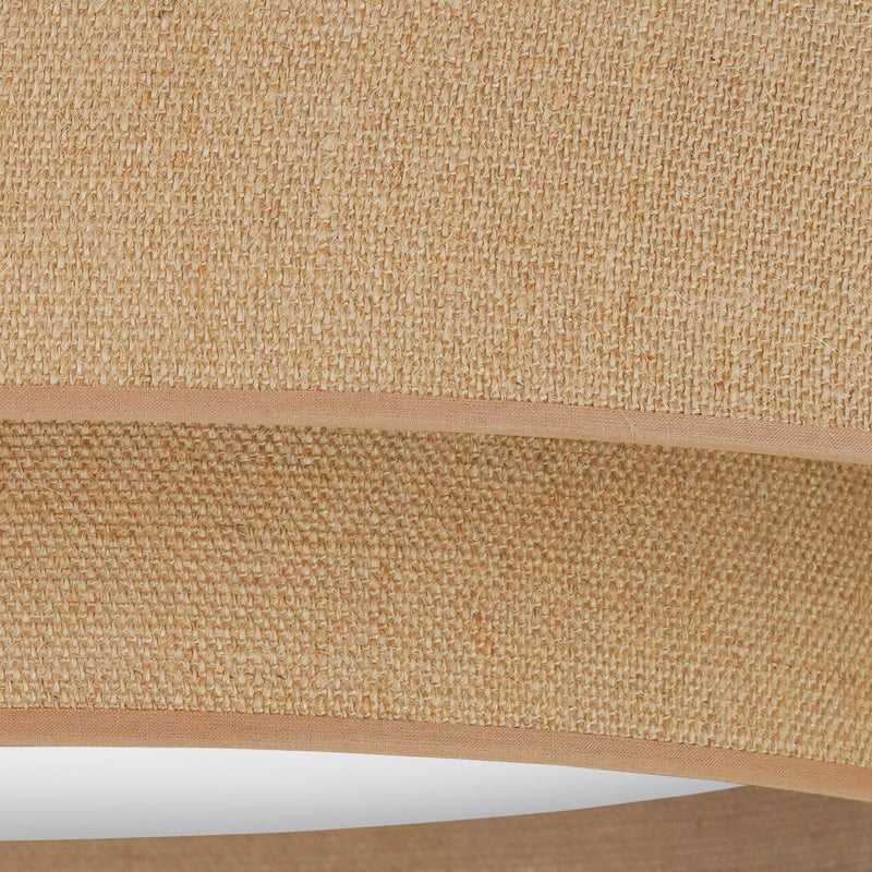 LED Deckenleuchte Lampe Luneta Textil braun Jute Fernbedienung dimmbar 60 cm - 5905317606400