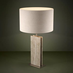 B-Ware Eglo BELESAR Satin Nickel Stone & Steel Table Lamp