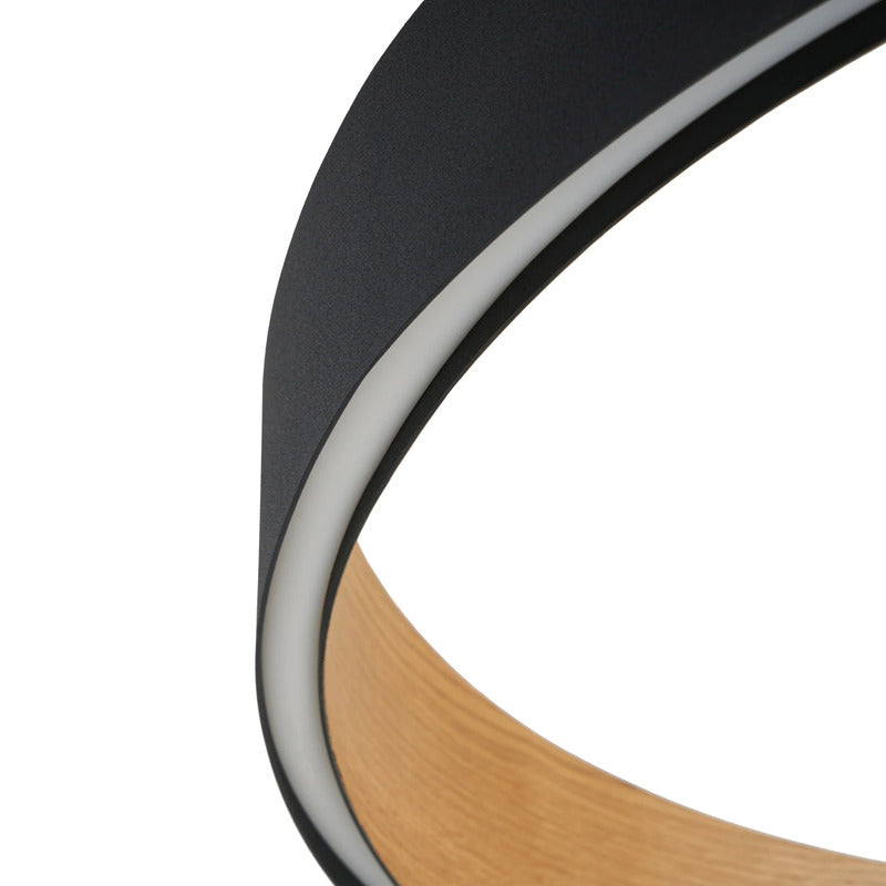 Lucande Pendelleuchte Hängeleuchte LED Fernbedienung schwarz Holz dimmbar - 4255830904721