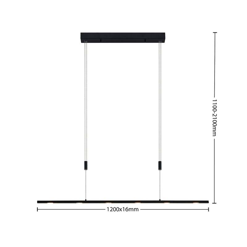 Lucande Stakato LED-Pendelleuchte Hängeleuchte Deckenlampe 6flammig 120cm lang - 4251911718942