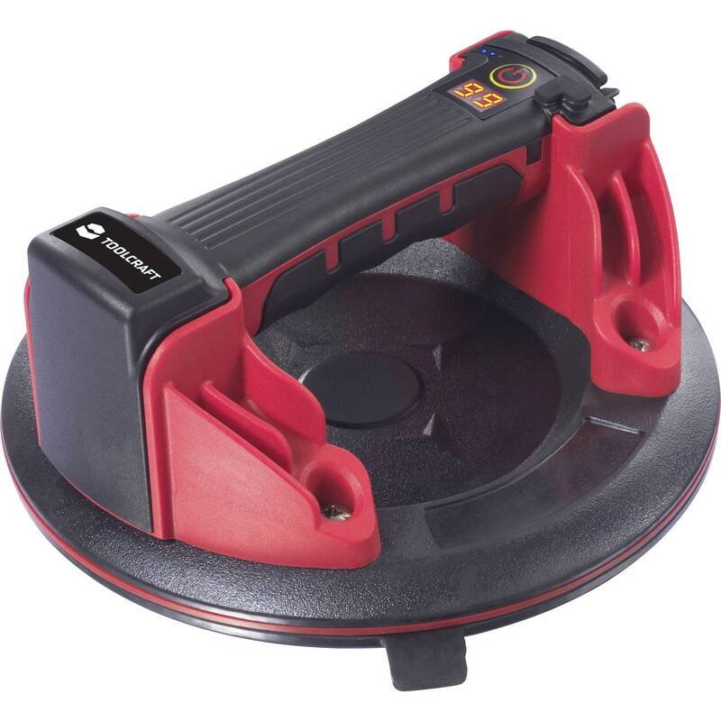 Toolcraft Akku-Saugheber Tragkraft 168 kg Heben Transportieren 205 mm Ø 98 mm - 4064161471839