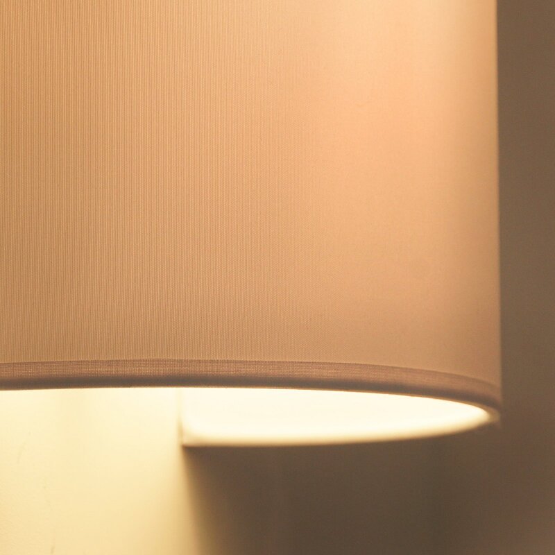 Duolla Wandleuchte Lampe Celine Wandlampe Wandlicht Leuchte Licht Stoff weiß E27 - 5905317606868