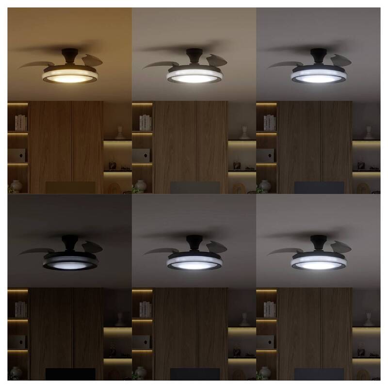 Philips LED Deckenventilator 28W Fernbedienung Dimmbar schwarz 170m³/h 3 Flügel - 8721103096043