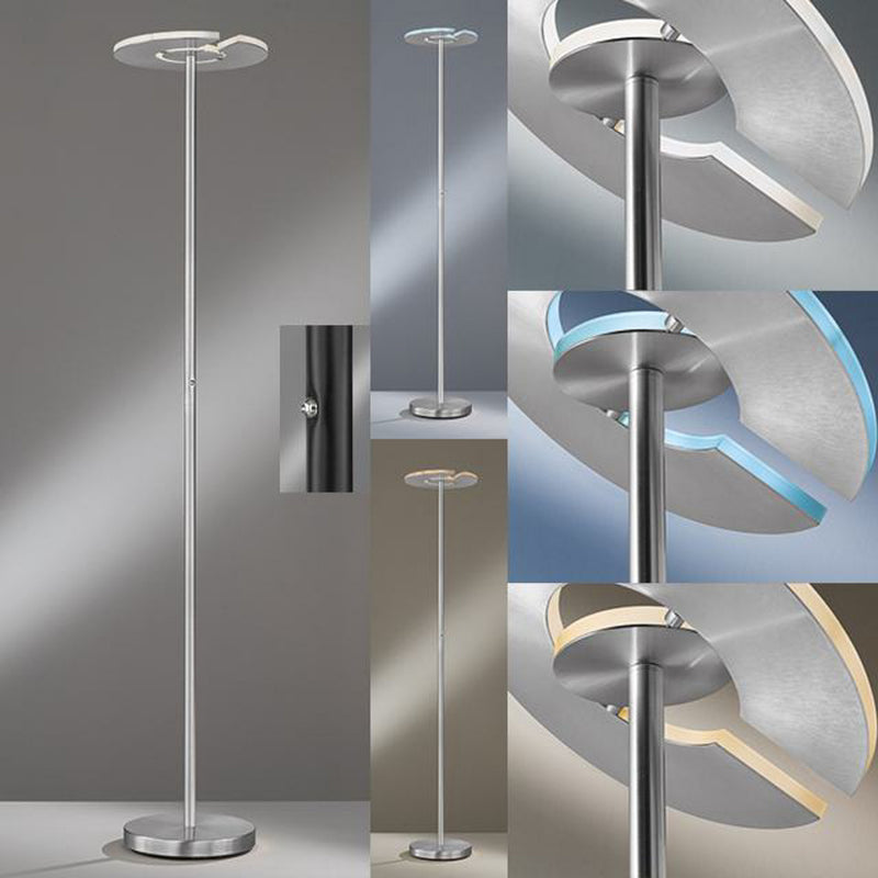 Stehleuchte Lampe LED Dent CCT Funktion Dimmer nickel matt chrom Beleuchtungs550 - 4003694403207