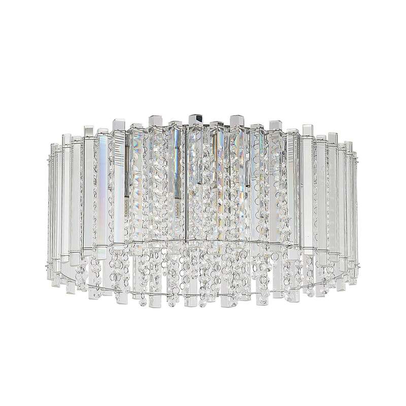 Lucande Deckenleuchte Limana LED Lampe Leuchte dimmbar chrom Ø50cm 6-flammig - 4251911700725
