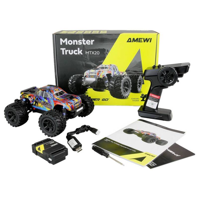 Amewi RC Modellauto Auto Monstertruck Hyper Go MTX20 Offroad ferngesteuert 1zu20 - 4262500341090