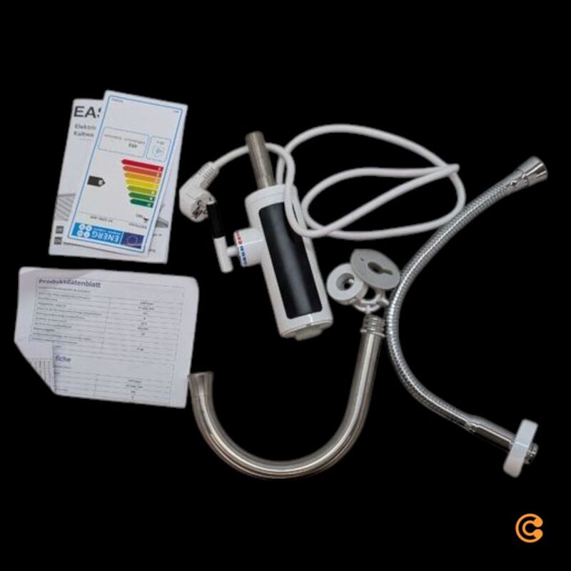 Easymaxx Warm- & Kaltwasserarmatur Durchlauf-erhitzer mit LED Temperaturanzeige - 4052926017378