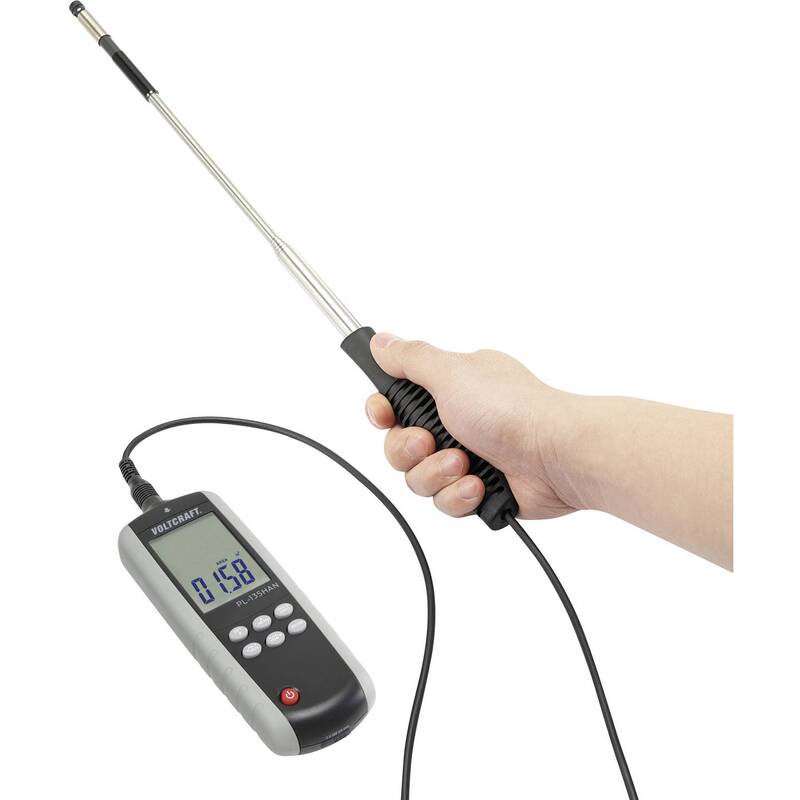 VOLTCRAFT PL-135HAN Anemometer mit Hitzdrahtfühler und USB-Akku - 4016138808827