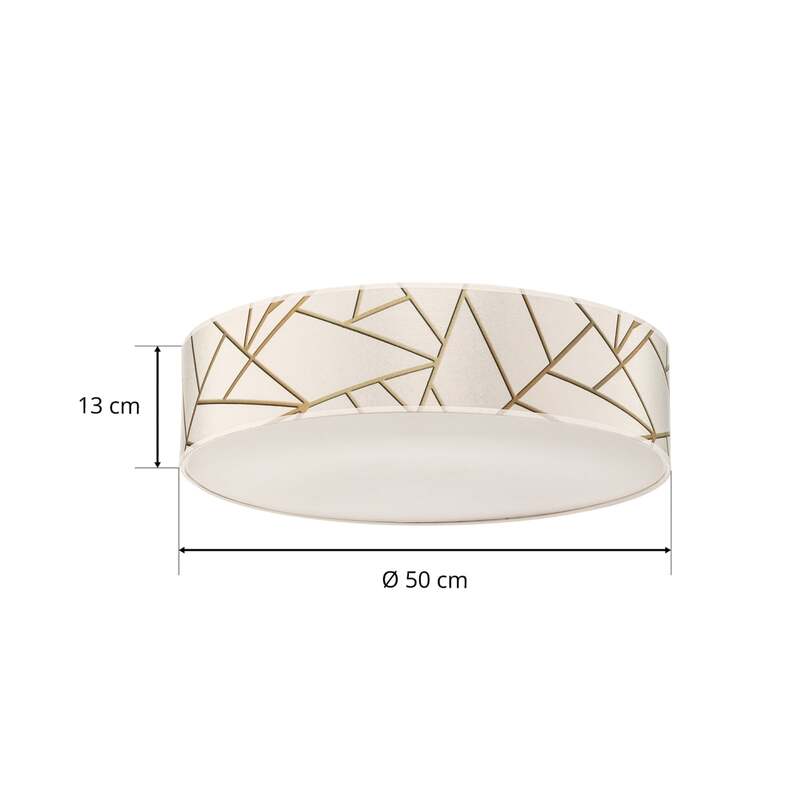 Deckenleuchte Zulu Leuchte Lampe Deckenlampe Hängeleuchte Lampe weiß/gold rund - 5902693775676