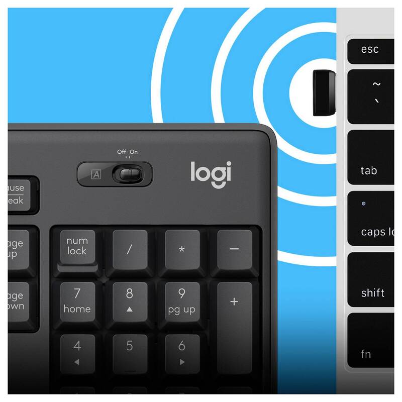 LOGITECH Silent Wireless Combo + mysz MK295 Keyboard Standart Tastatur Maus USB - 5099206092433