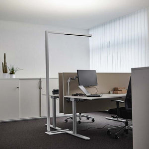 B-Ware Arcchio LED Office Floor Lamp Jolinda, White, Metal, Sensor