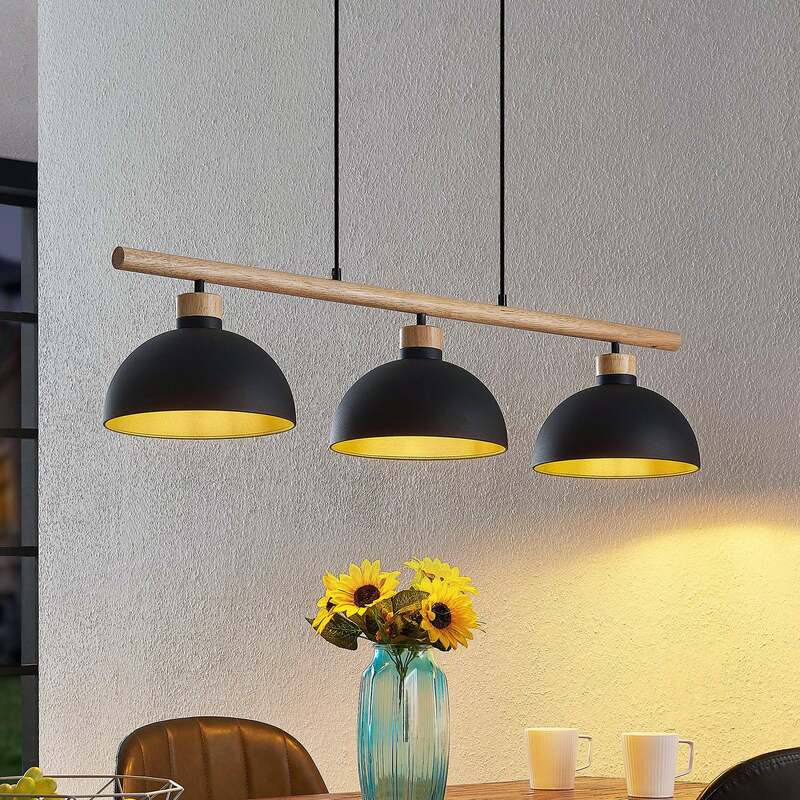 Lindby Tirzana Hängeleuchte Deckenlampe Pendelleuchte E27 dreiflammig schwarz205 - 4251911708950