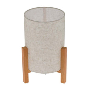 B-Ware Näve Tischleuchte 3193 Tischlampe Tischlicht Leuchte Holz Leinentextil Höhe 32cm