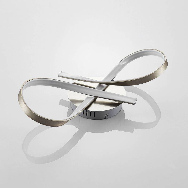 Lindby Deckenleuchte Deckenspirale LED Leuchte Alana Schleifenform nickel matt w - 4251096537062