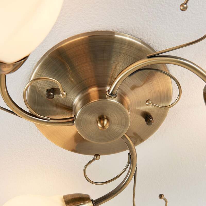 Lindby Deckenlampe Amedea LED Lampe Leuchte dimmbar altmessing Ø55cm 3-flammig - 4251096516999