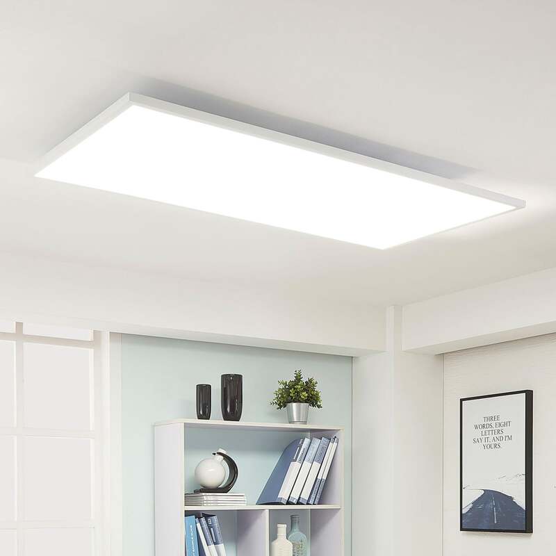 Arcchio LED-Panel Arya dimmbar Leuchte 119x59cm Aluminium Acryl weiß 75W - 4251096540413