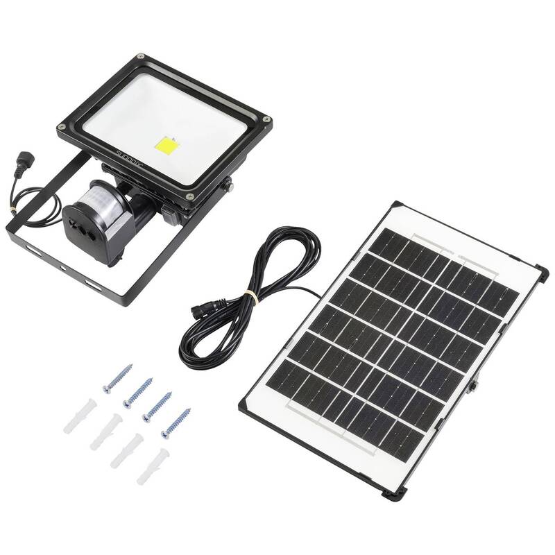 Sygonix SY-5461110 Solar-Spot mit Bewegungsmelder 30 W Neutralweiß Schwarz Solar - 4064161240350