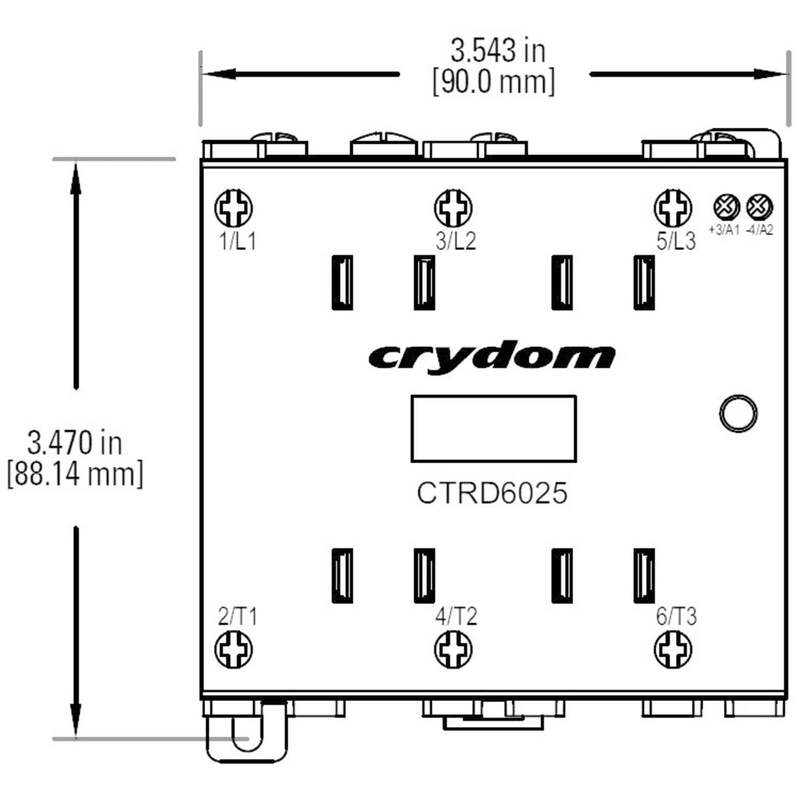 Crydom Halbleiterrelais CTRD6025 Last-Strom max.: 25 A Schaltspannung: 600 V/AC - 2050001038166