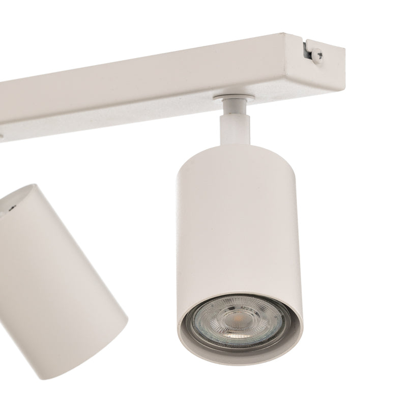 Deckenstrahler Zoom 5-flammig LED dimmbar Stahl weiß 80cm 6cm Höhe 16cm - 5907554416583