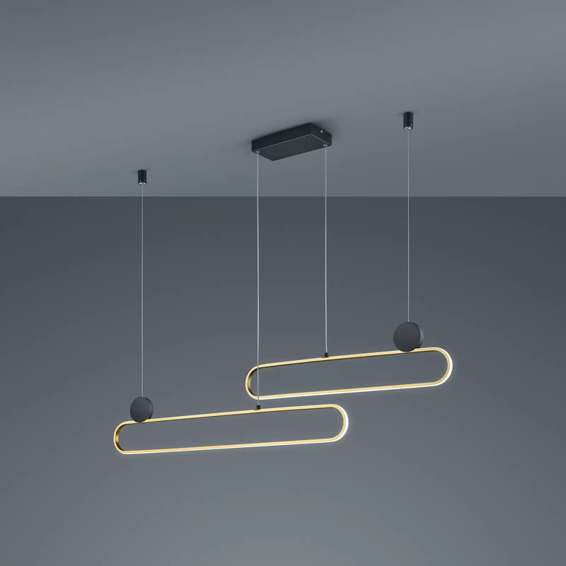 Trio Lighting LED-Hängeleuchte Grant dimmbar CCT messing Deckenlampe Pendellampe - 4017807542233