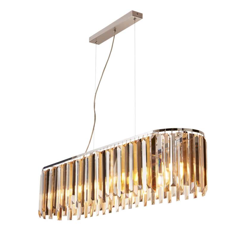 Searchlight Hängelampe Pendelleuchte Clarissa LED Lampe dimmbar chrom 100cm - 5053423119328