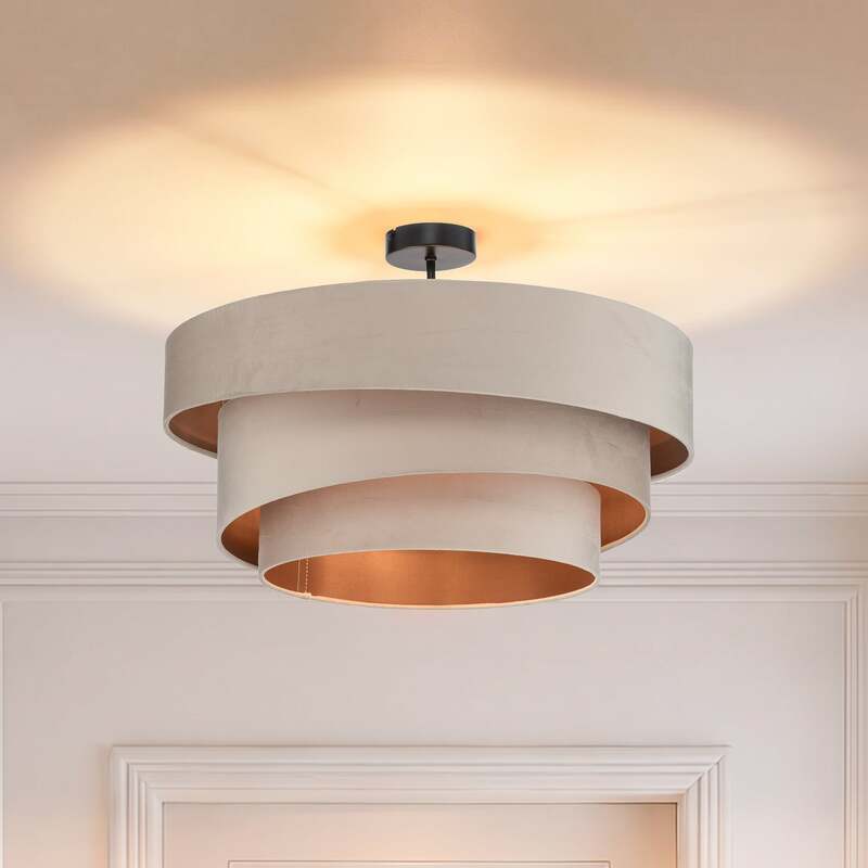 Lindby Deckenlampe Jusari LED dimmbar 3-flammig Lampe Leuchte E27 creme Ø56cm - 4251911745832