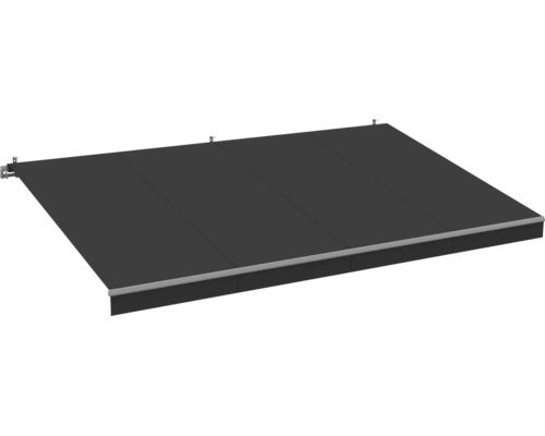 SunStyle Gelenkarmmarkise Markise Sonnenschutz 4x3m Stoff Uni grau - 4306517445782