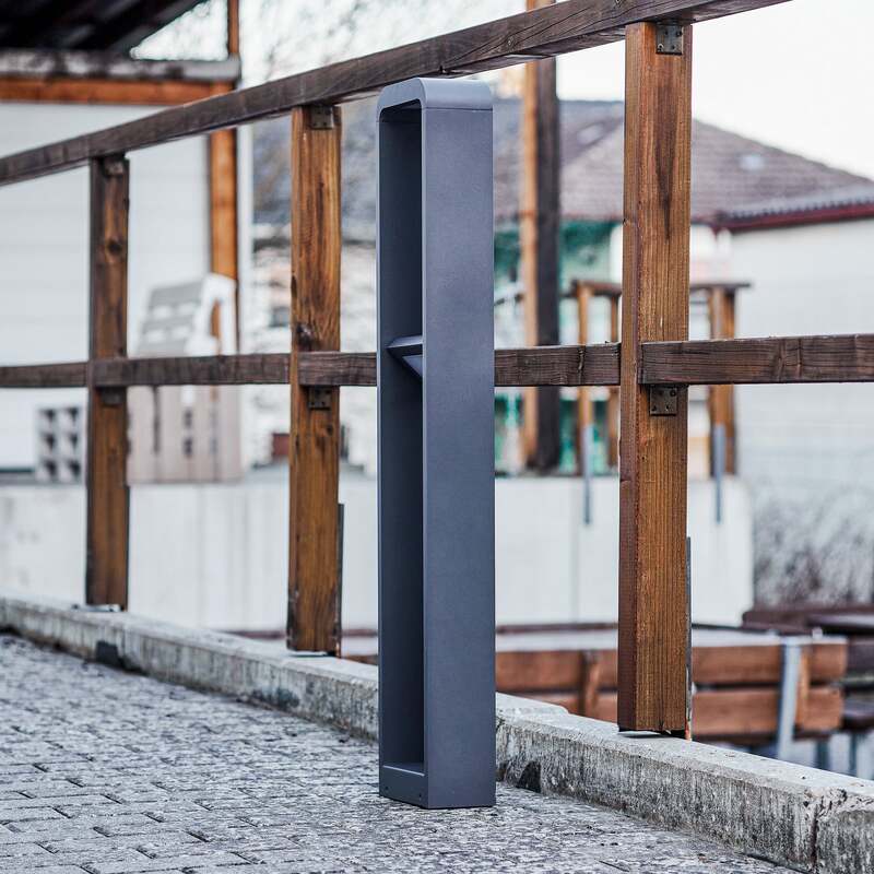 Lindby Wegeleuchte Gartenleuchte Darko LED Pollerleuchte dunkelgrau 100cm IP54 - 4251911752021