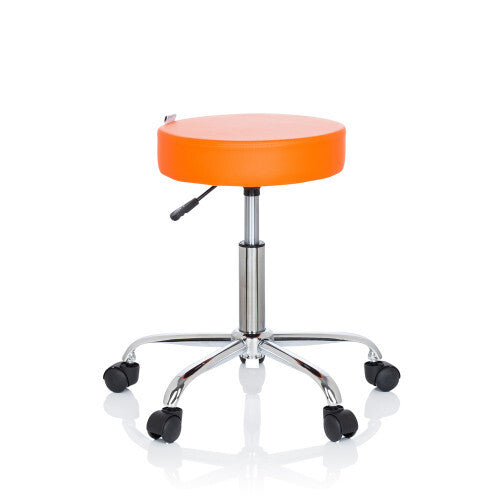 hjh OFFICE Operator II Arbeitsstuhl Hocker Drehstuhl orange 360° - 4251084663995