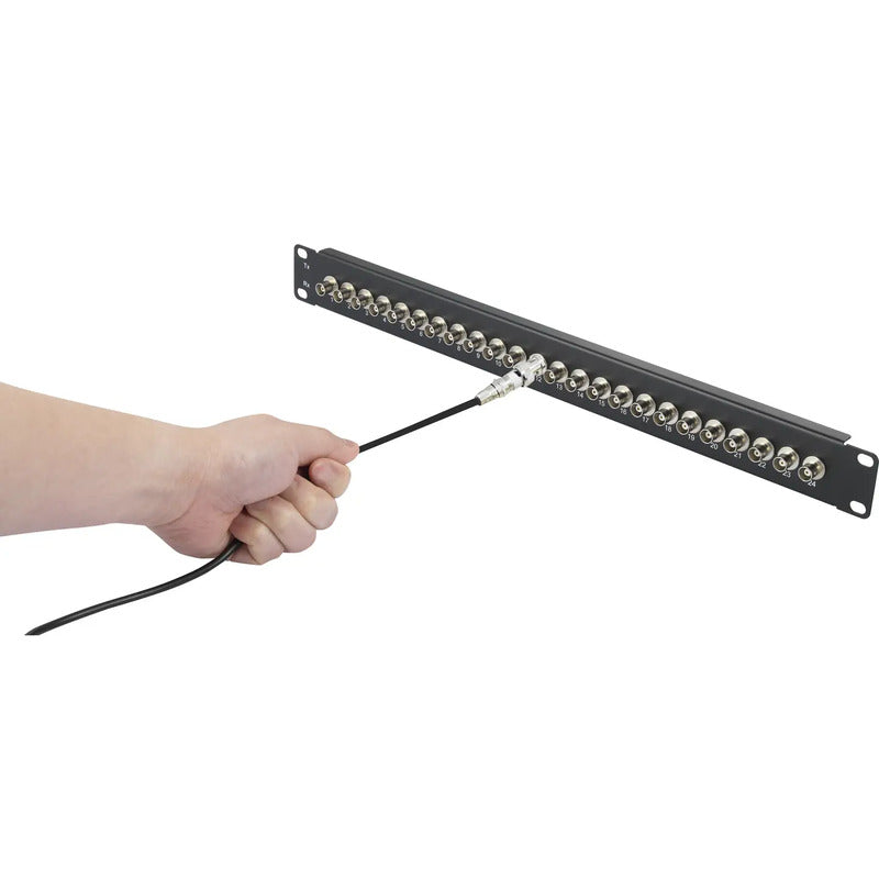 Renkforce BNC-Patchpanel 24 Port 483mm 1HE Bestückt Anschluss Technik 75 Ohm - 4064161082271