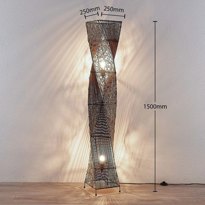 Kassia Rattan Floor Lamp for a Cosy Light - 4251096558180