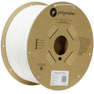 B-Ware Polymaker PolyLite PLA 1.75 mm 3000 g Weiß hohe Steifigkeit Filament