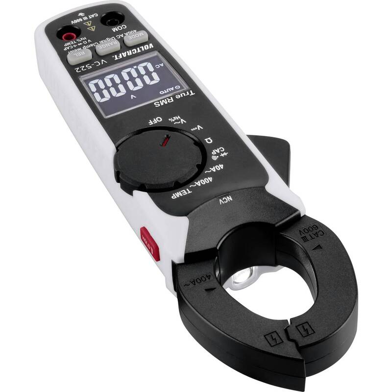 Voltcraft Stromzange VC-522 digitale Messzange 4000 Counts CAT III 600 V Anzeige - 4053199547456