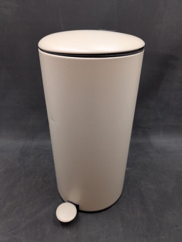 hjh OFFICE Mülleimer 30L Treteimer Softclose CLEAN Step 2 Metall Beige - 4064323107378