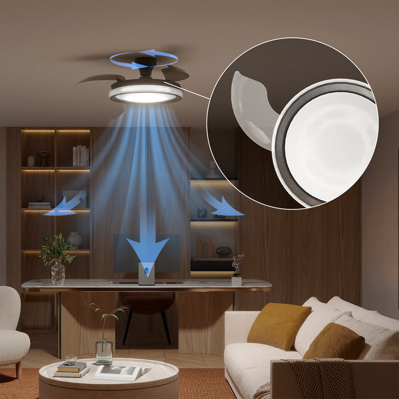 Philips Deckenventilator Bliss schwarz/weiß DC leise dimmbar 106cm für Räume - 0000010056404