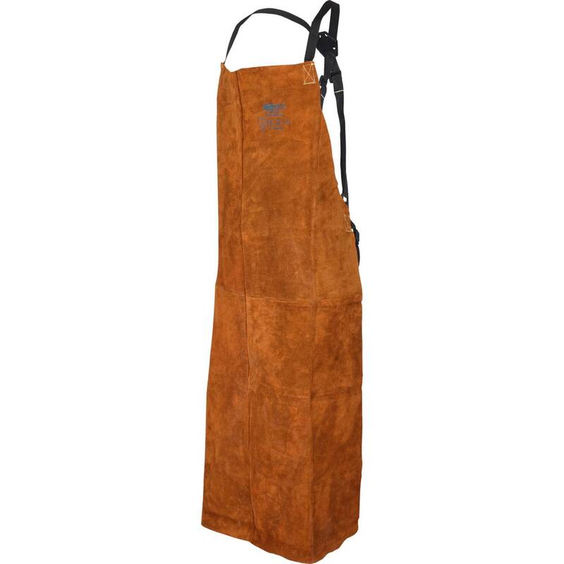 KS Tools Schweißerschürze XL aus Rindsleder verstellbar mit Brusttasche 775g - 4042146544921