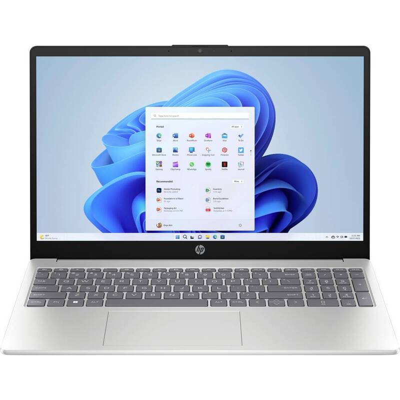 HP Notebook Laptop 15.6 Zoll Intel Celeron N100 512GB W11Home 15-fd0517ng Silber - 0198990769707