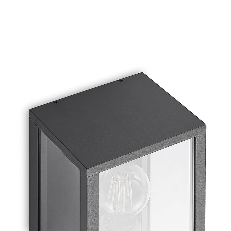 Lindby Außenwandleuchte Peldar LED Gartenlampe anthrazit 26cm dimmbar IP44 - 4251911704341