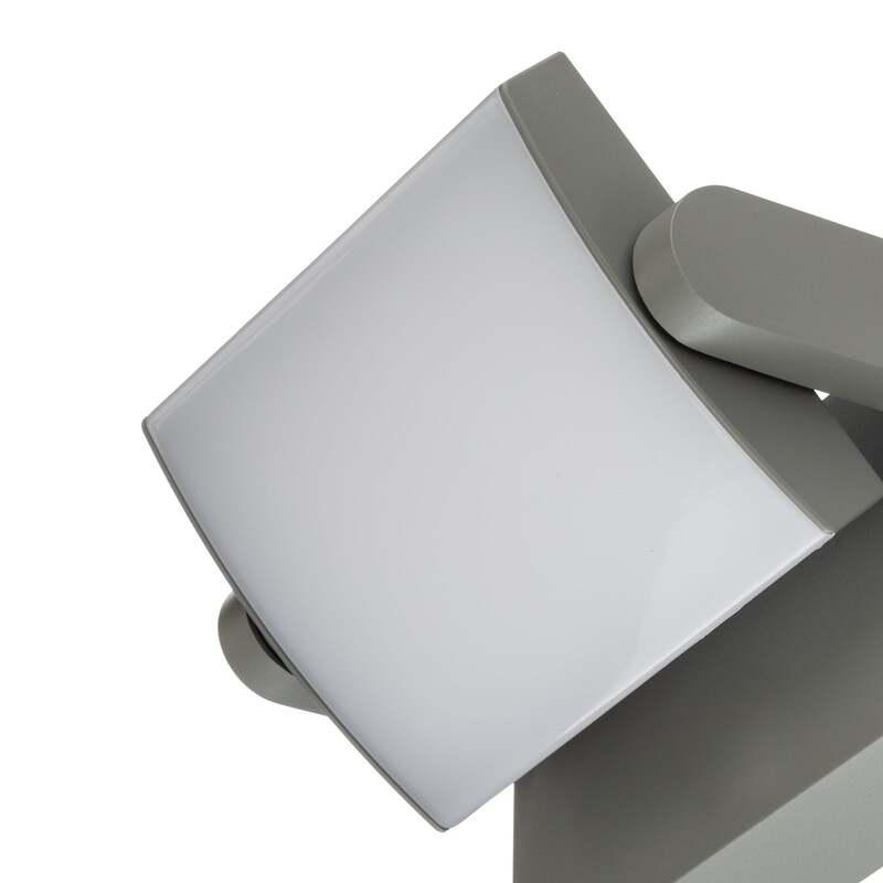 Lindby Außenwandleuchte Sherin LED Gartenlampe schwenkbar IP54 hellgrau 3000K - 4255830907173