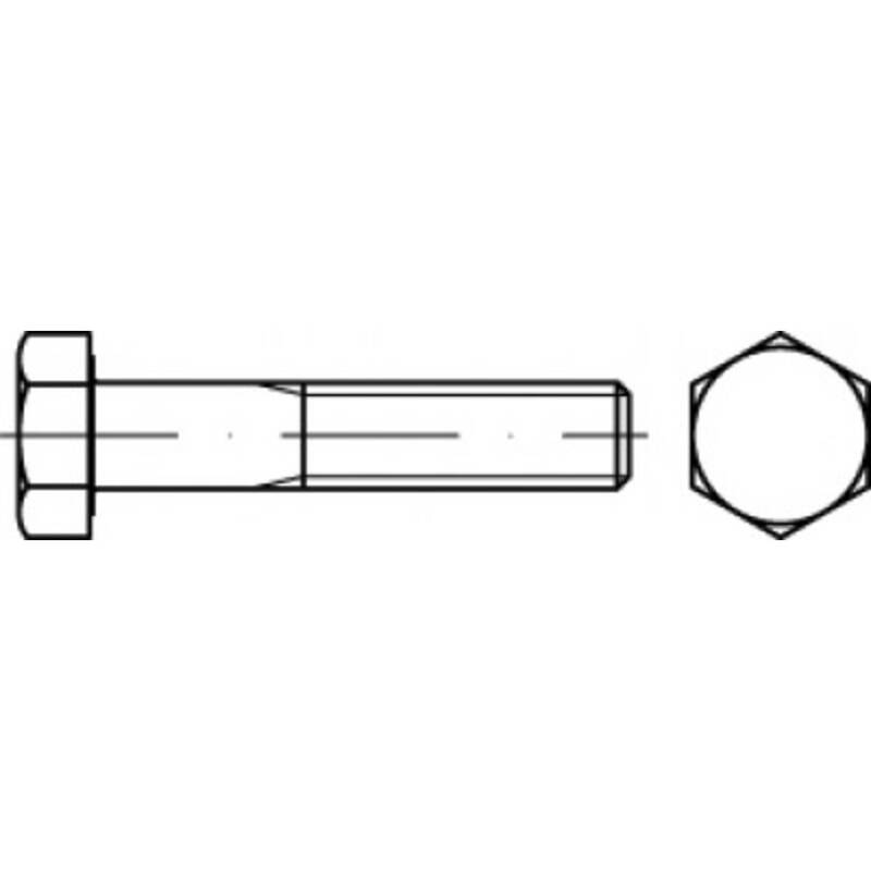 TOOLCRAFT Sechskantschraube 83931 Schraube Stahl Außensechskant 76 mm 250 STÜCK - 4053199852178
