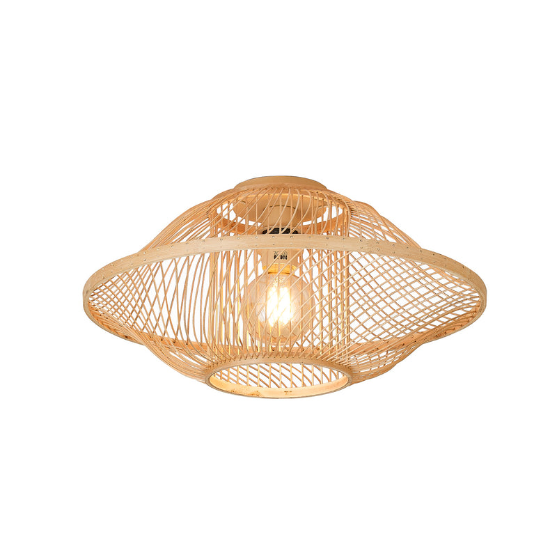 GOOD & MOJO Deckenlampe Maui LED Hängelampe Lampe dimmbar natur Ø50cm 25cm - 8716248096867