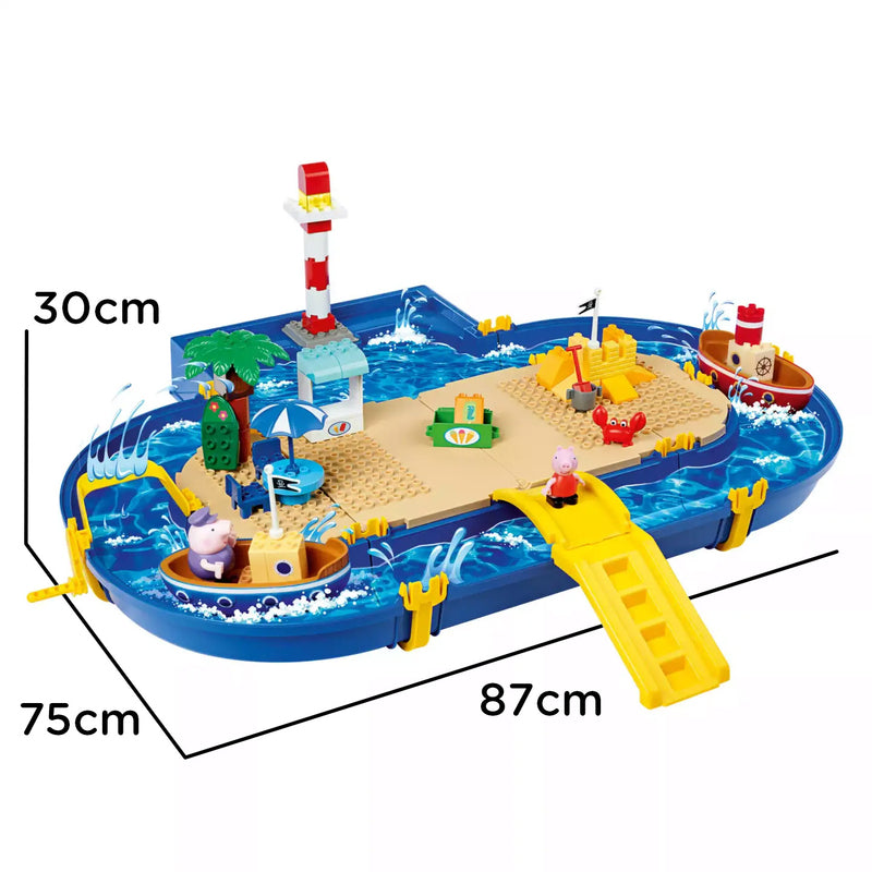 BIG Waterplay Set Peppa Pig Holiday Spielzeug Set mit Booten und Figuren bunt - 4004943551403