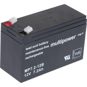 B-Ware Multipower Bleiakku Batterie Akku MP7,2-12B 12V 7,2Ah VdS Wartungsfrei