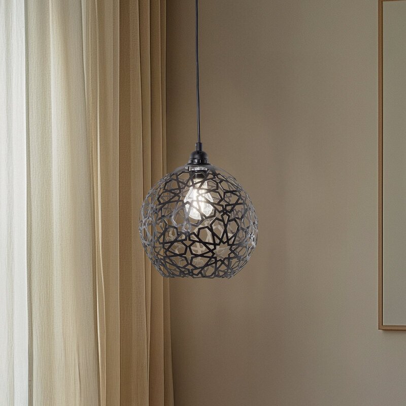 Opviq Fellini Hängelampe Pendelleuchte MR-785 Lampe 1-flammig Ø 25cm schwarz - 8681875641752