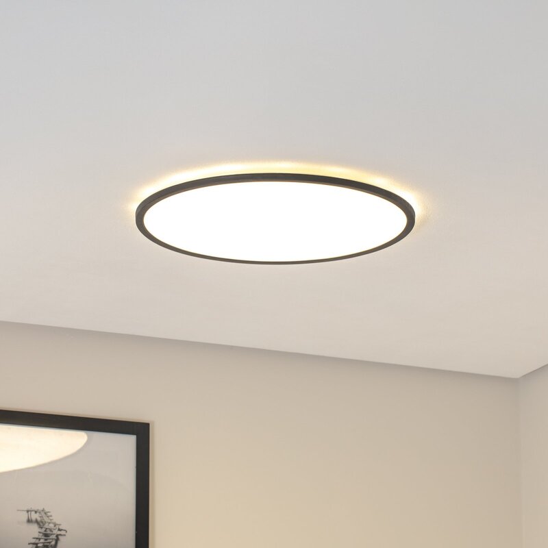 TK Lighting LED-Panel Deckenleuchte Panel Aqua LED rund schwarz Metall  718 - 5901780569051