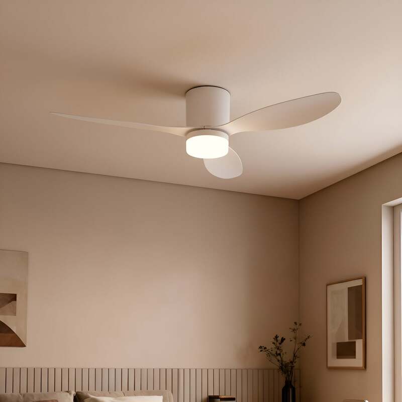 Lucande Deckenventilator Ventilator LED weiß Kayu leise DC Raumlüfter 132 cm - 4251911779929